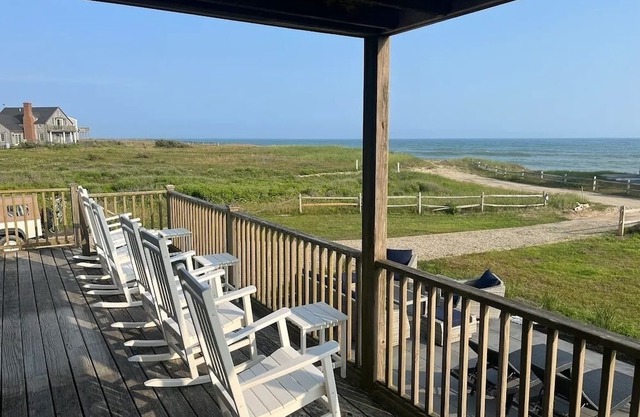 Spacious and thoughtfully appointed, oceanfront 4BR/3BA house in Madaket.